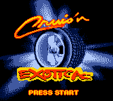 Cruis'n Exotica title screen for GameBoy Color